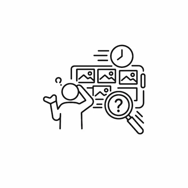 Finding one screenshot takes minutes icon